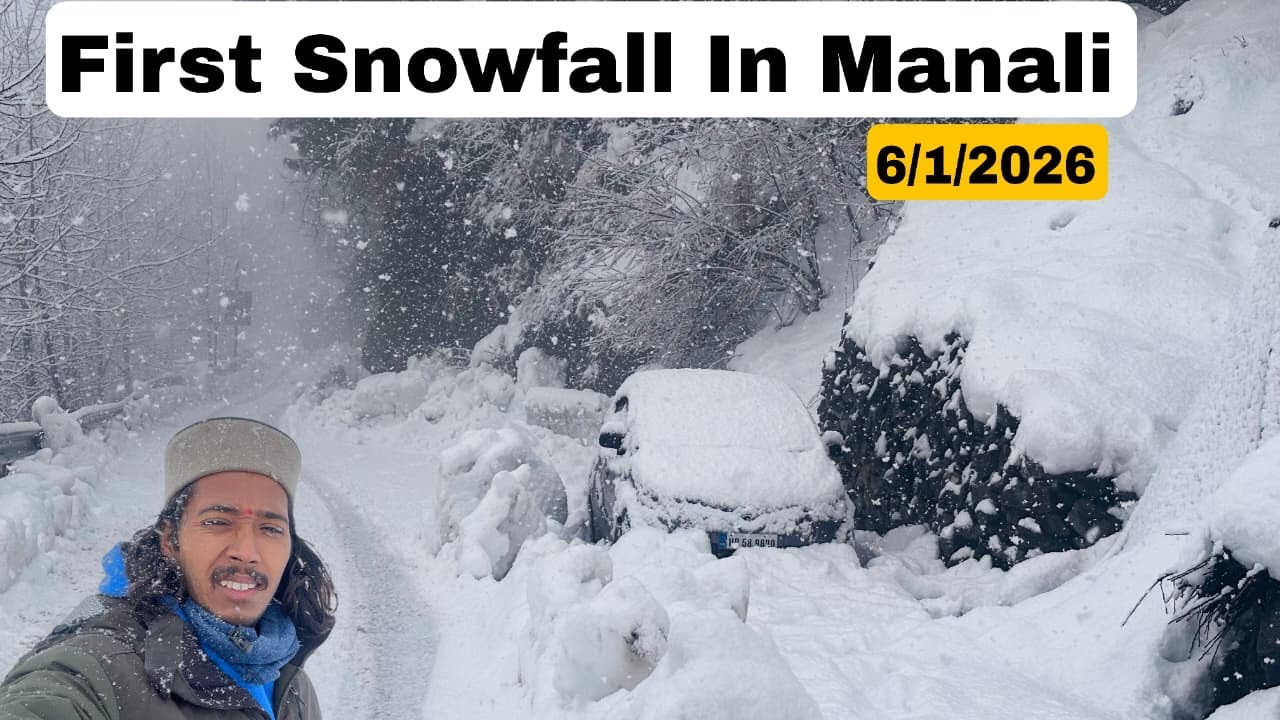 First Snowfall in Manali || Today live snowfall In Solang valley || fresh snowfall in Sissu  koksar 