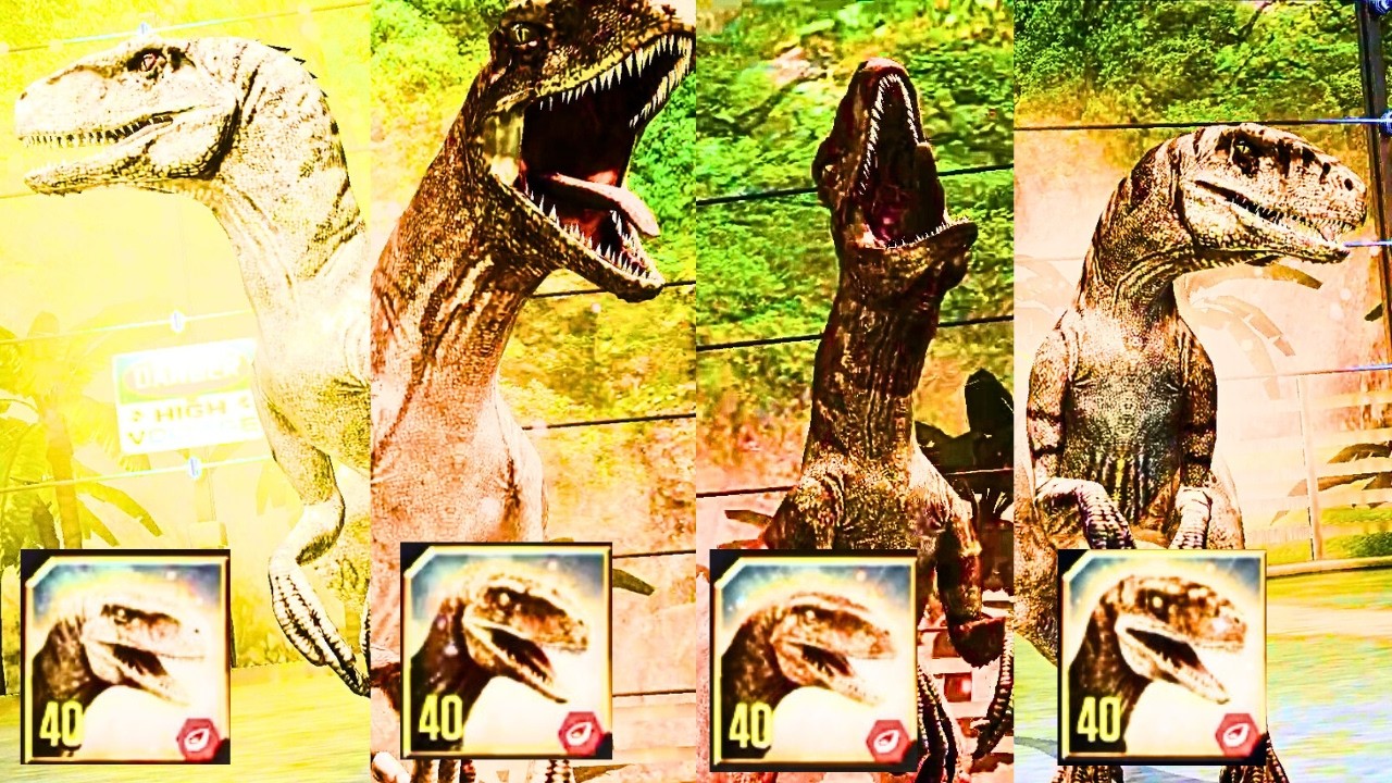 ALL ATROCIRAPTORS 3X MAX LEVEL 40 IN PVP + RANDOM MODS BATTLE | JURASSIC WORLD THE GAME