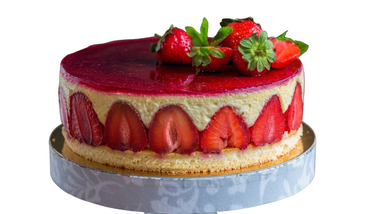 Torta Fragole e Panna Montata | La Ricetta più Semplice che Esista, Senza Zucchero e Senza Farina.