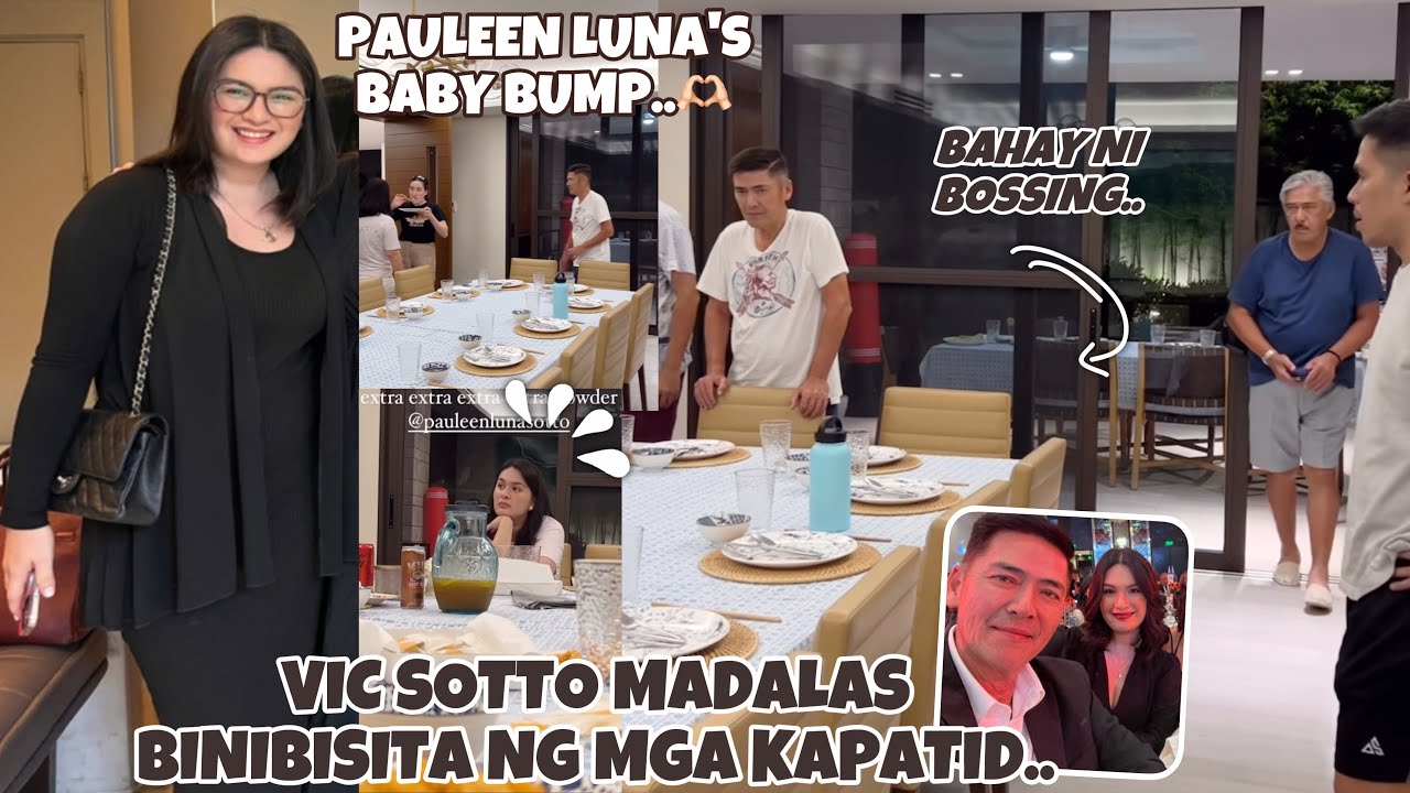 VIC SOTTO MADALAS BISITAHIN NG MGA KAPATID SA BAHAY NILA 😍 BABY BUMP NI PAULEEN LUNA HALATA NA