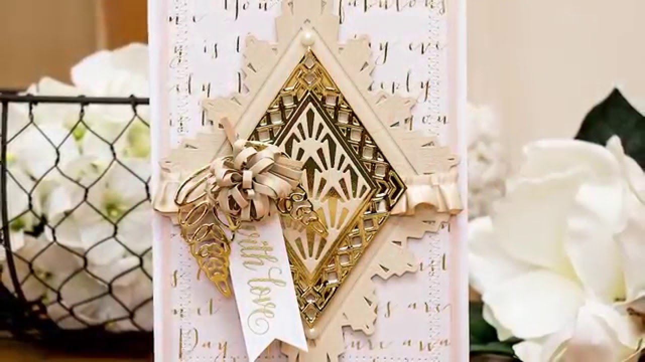 Create a Stunning Gold and Cream Card with Spellbinders Art Deco Collection