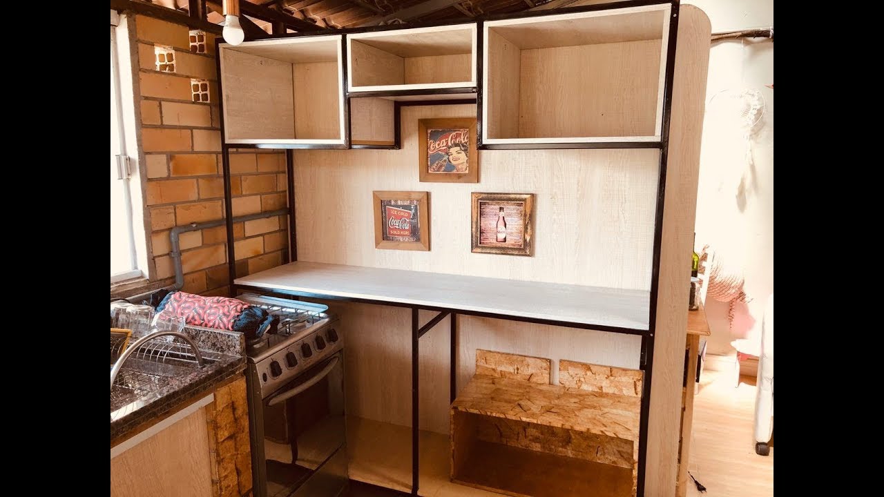 Como fazer armário de ferro - iron bookcase.