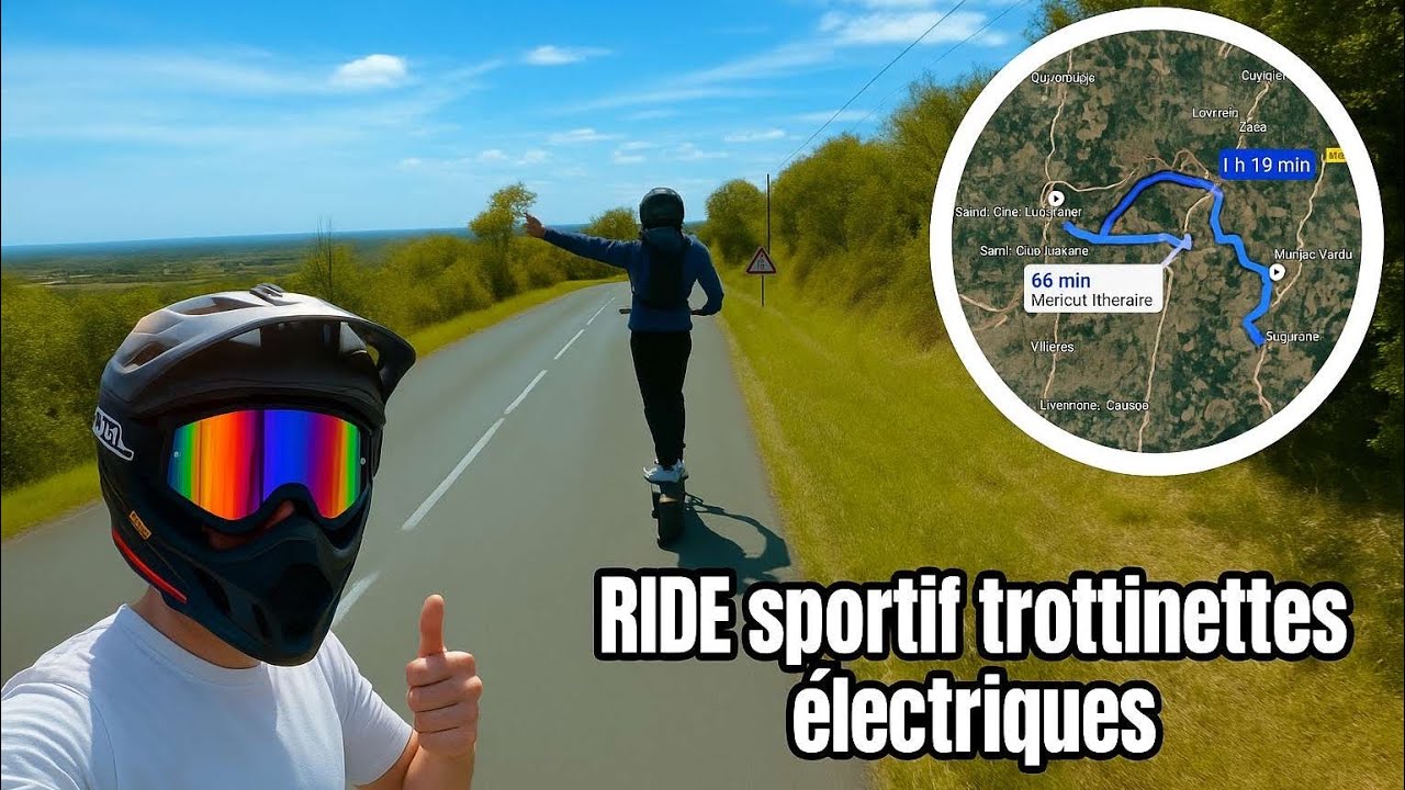 road trip Ride en hyper trottinette électrique dans le sud de toulouse (les campagnes mdr)