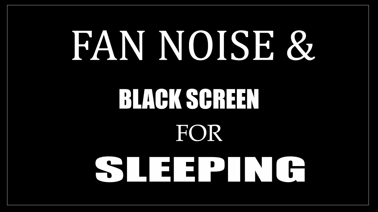 Fan Sound Black Screen 😴 Fall Asleep Fast | 10 Hour White Noise