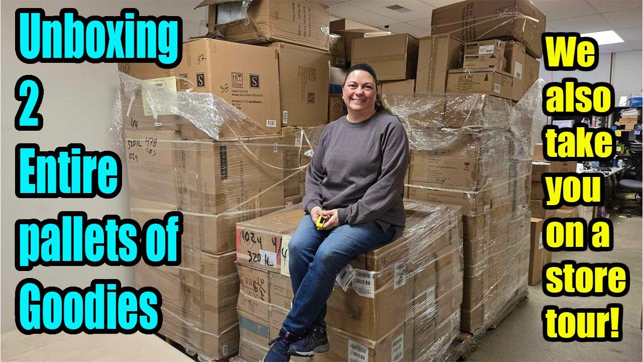 Unboxing 2 Entire Pallets and Also Taking A store Tour! Check it out!!!
