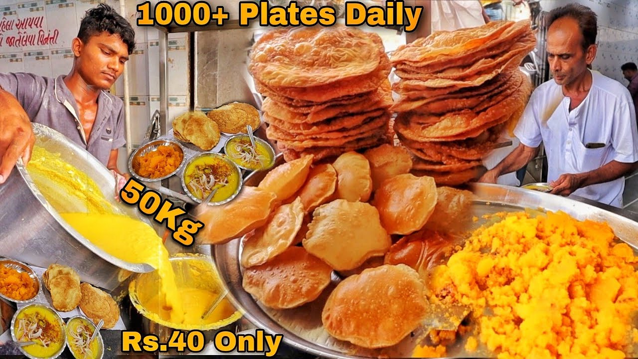 Rs.40/- Ma Ultimate Sindhi Breakfast #dalpakwan | Ahmedabad Street food tour