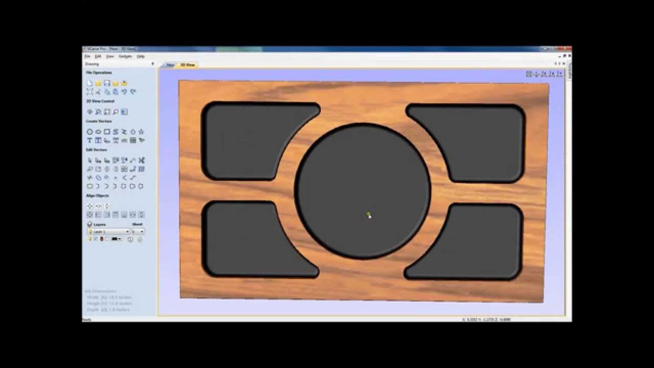VCarve Pro Video 7 - Cutting Flutes and Pockets