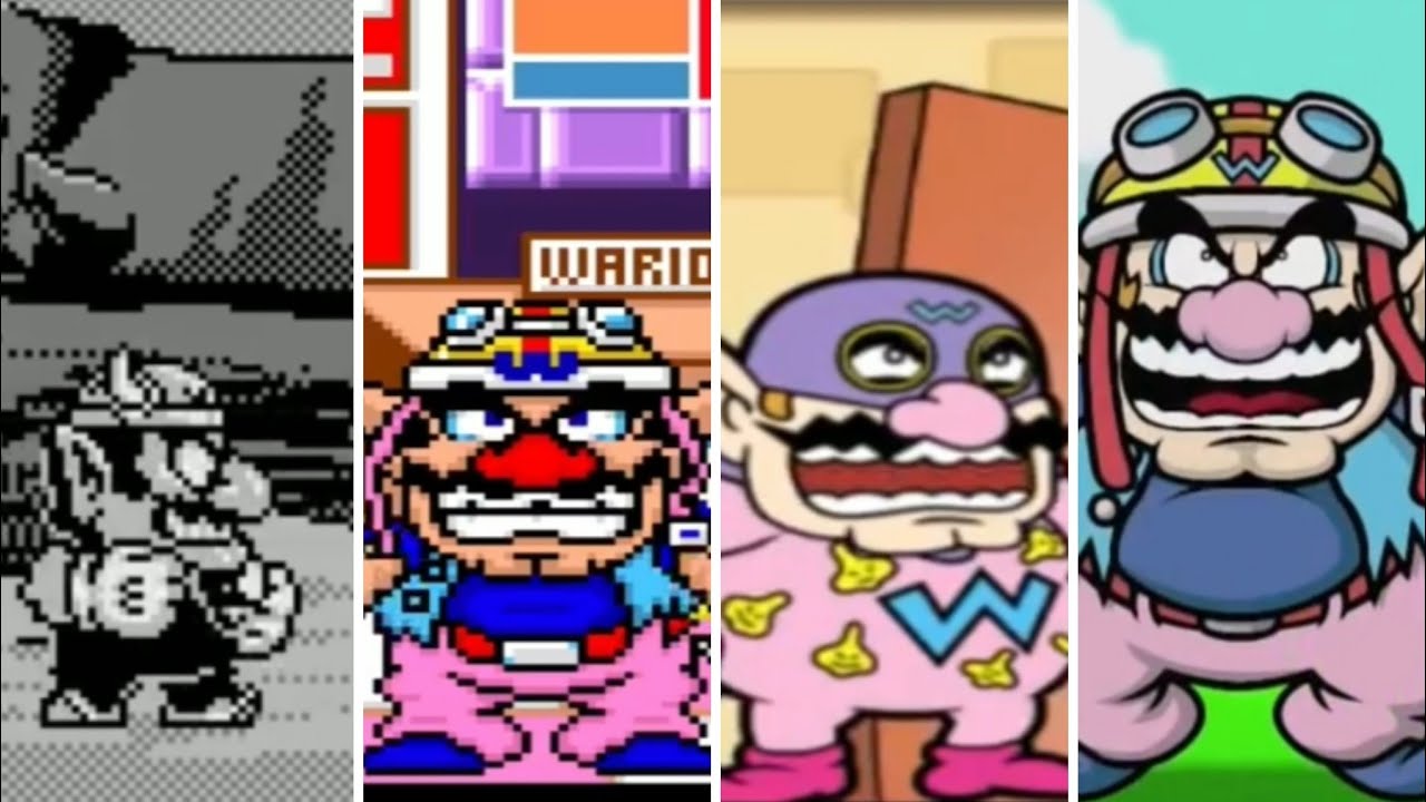Evolution of Wario in wario games (1993 - 2022)