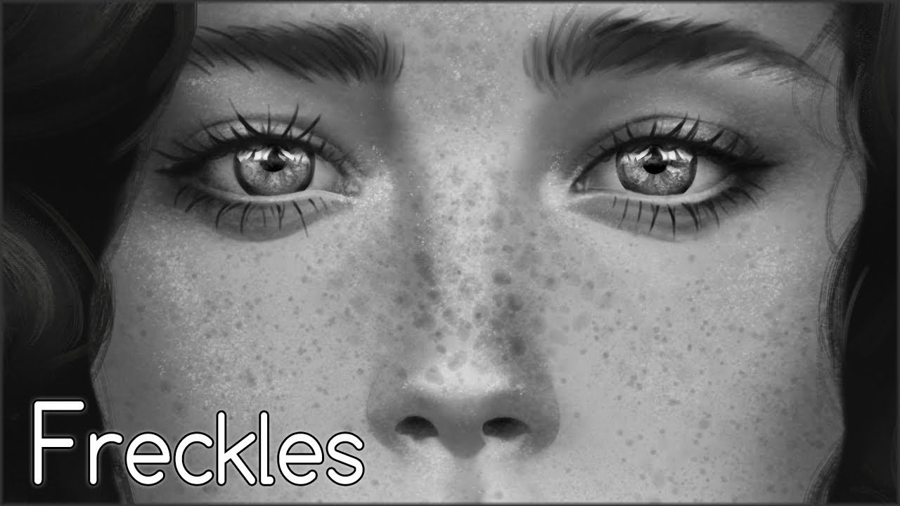 Freckles | Digital painting process