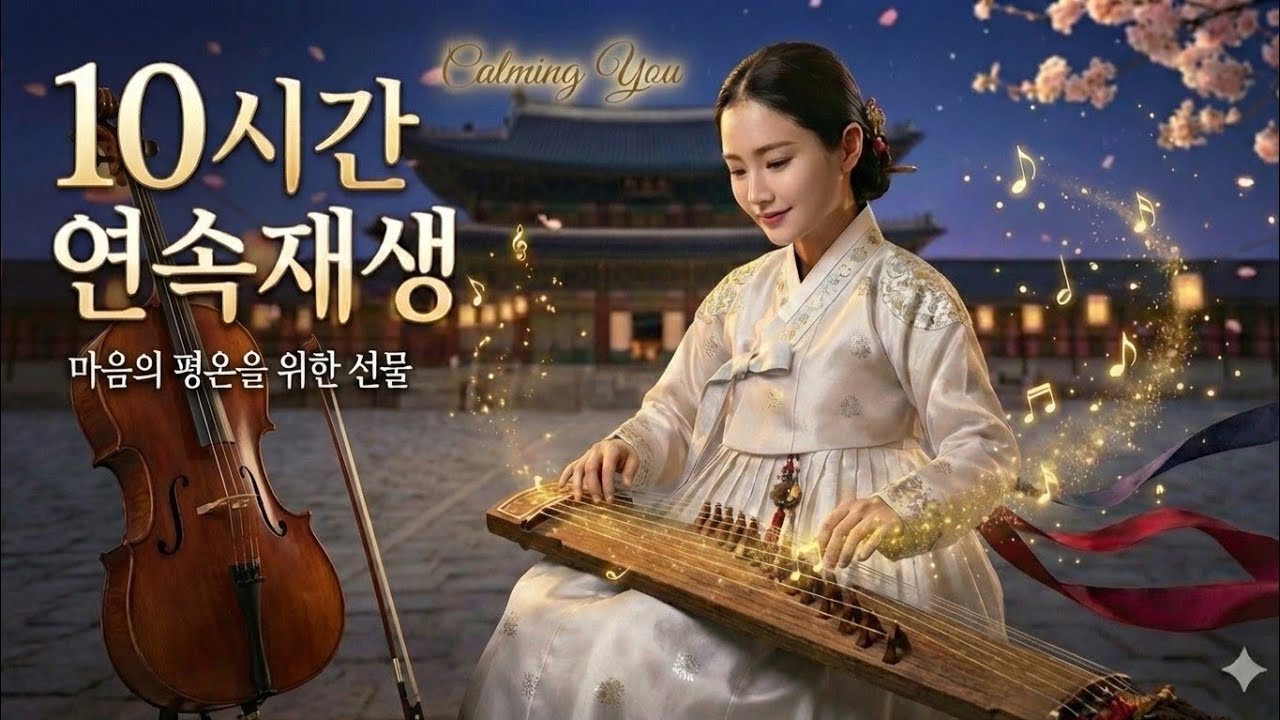 마음을 다스리는 시간, 가야금_첼로가 만드는 깊은 쉼 | 10 Hours Gayageum & Cello Deep Sleep | Korean Healing Music
