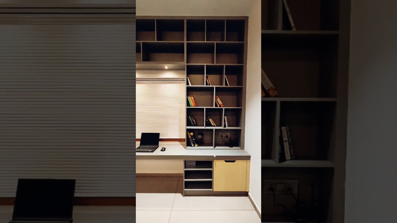 Reading room - Sriragam #hometour #interiordesign #homedesign #readingroom #library #workstation