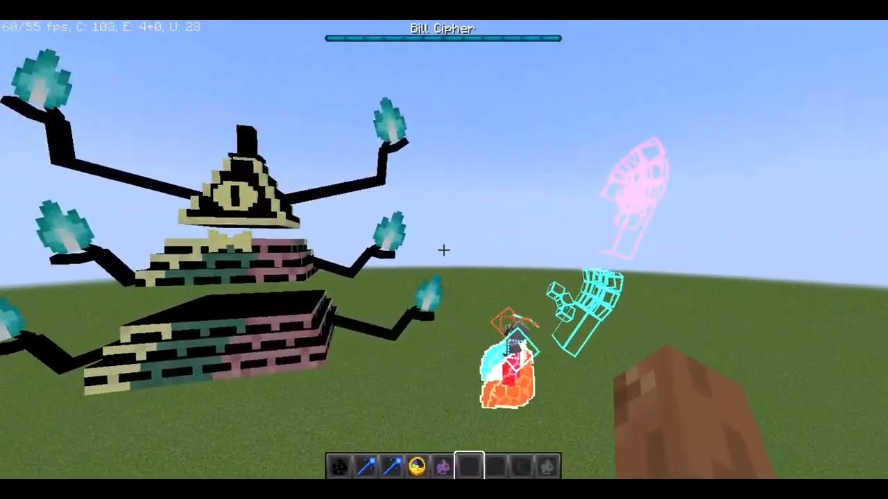 Bill Cipher MOD  vs. All Village and Pillage MOD in MINECRAFT.1VS.1. #minecraft #vs #mc