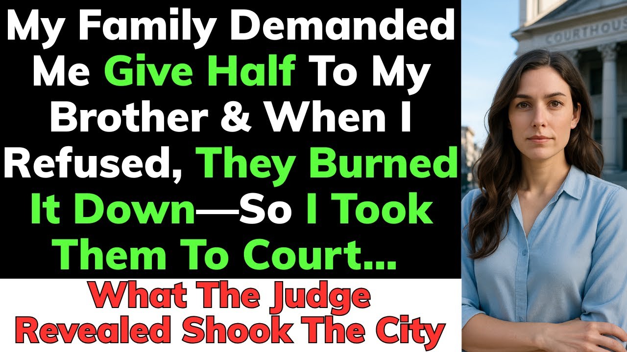 My Family Demanded Me Give Half To My Brother & When I Refused, They Burned It Down—So I Took Them..