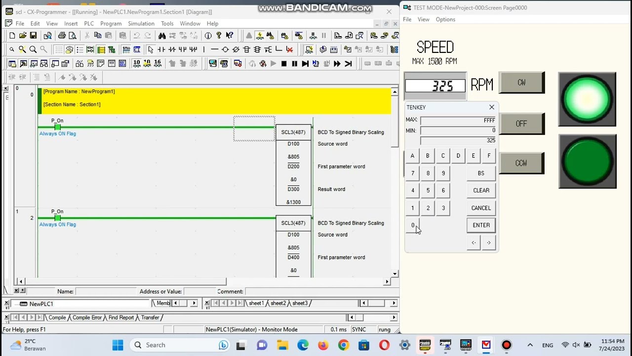 KONTROL KECEPATAN MOTOR 3 PHASE PADA ANALOG INVERTER (VFD) DENGAN  PLC OMRON DAN HMI Motor
