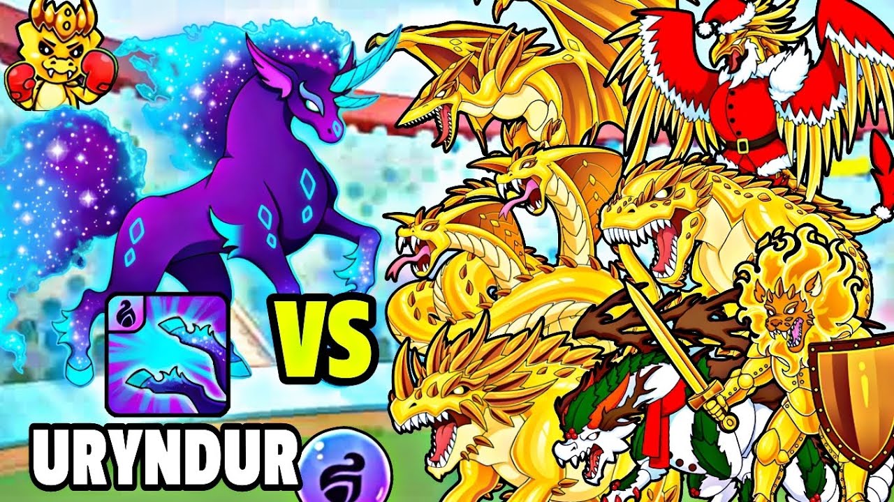 Uryndur VS All Gold Legendaries 👑 Battle 🤩🔥 In Dynamons World | Dynamons World New Update 🔥