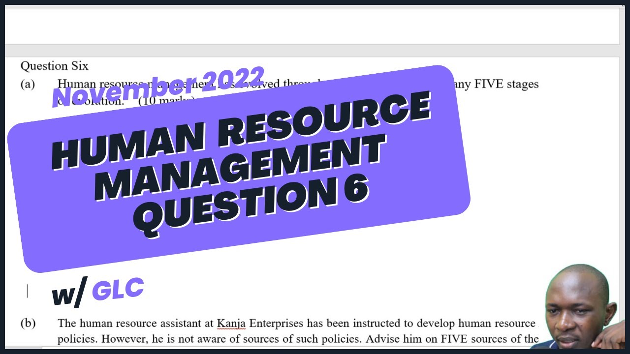 CHRP HUMAN RESOURCE MANAGEMENT NOVEMBER 2022 Q6