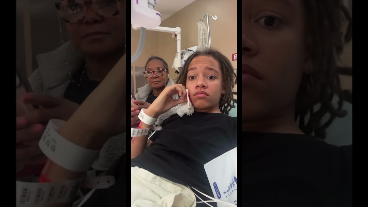 Rucrew Corey post on TikTok in the hospital after getting (💥🔫) at a PARTY ￼🙏🙏