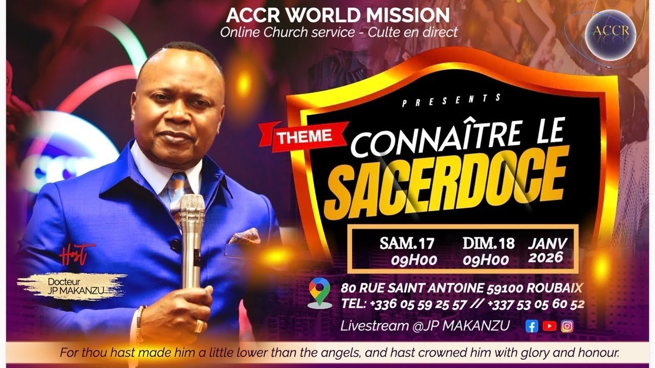 CONNAÎTRE LE SACERDOCE I DIMANCHE 18 JANVIER 2026 I ÉVANGÉLISTE JP MAKANZU