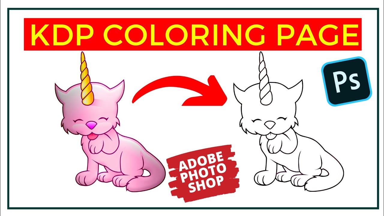 Creating a KDP Coloring Book Page in Photoshop to Publish On Amazon KDP (FREE) - Passive Income KDP