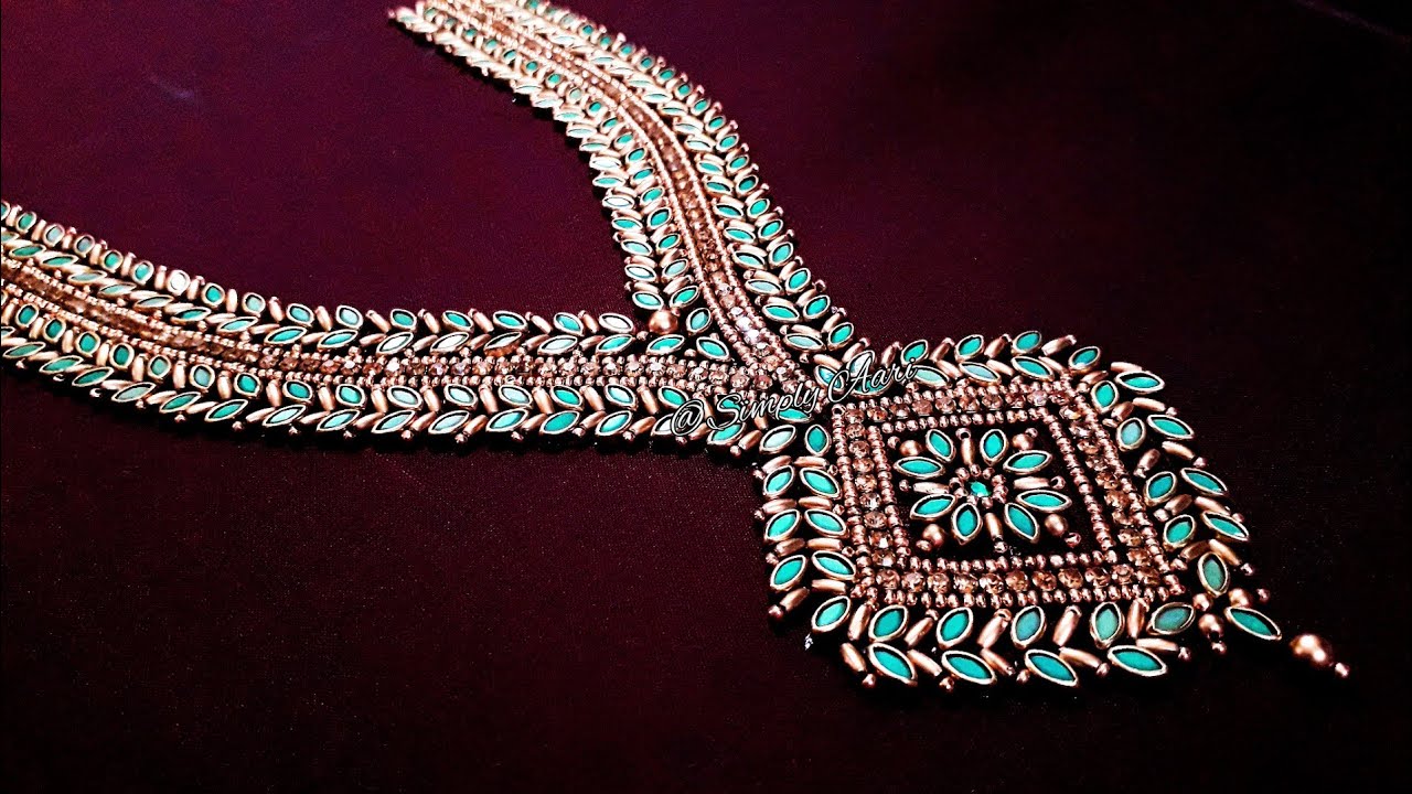 Aari Work Blouse 68 | Traditional Jewellery Design in Aari Blouse using Kundan stones | Simply Aari