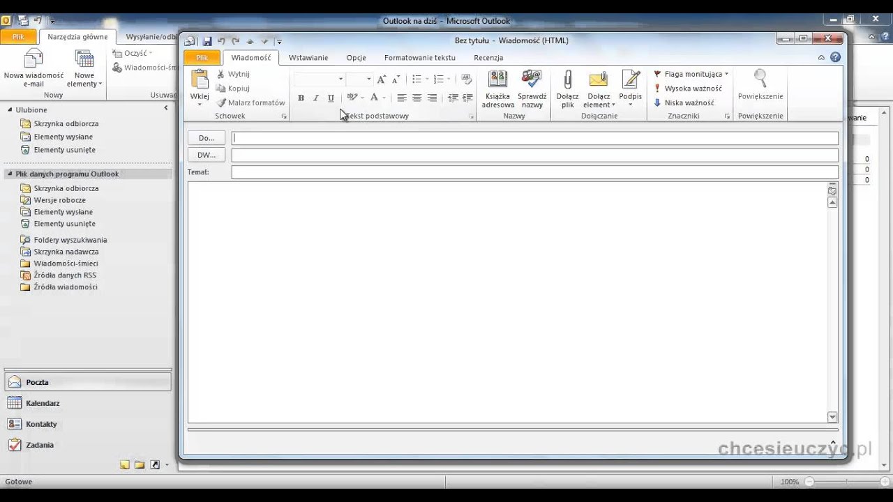 Kurs Microsoft Outlook [lekcja#1] - Nawigacja po programie