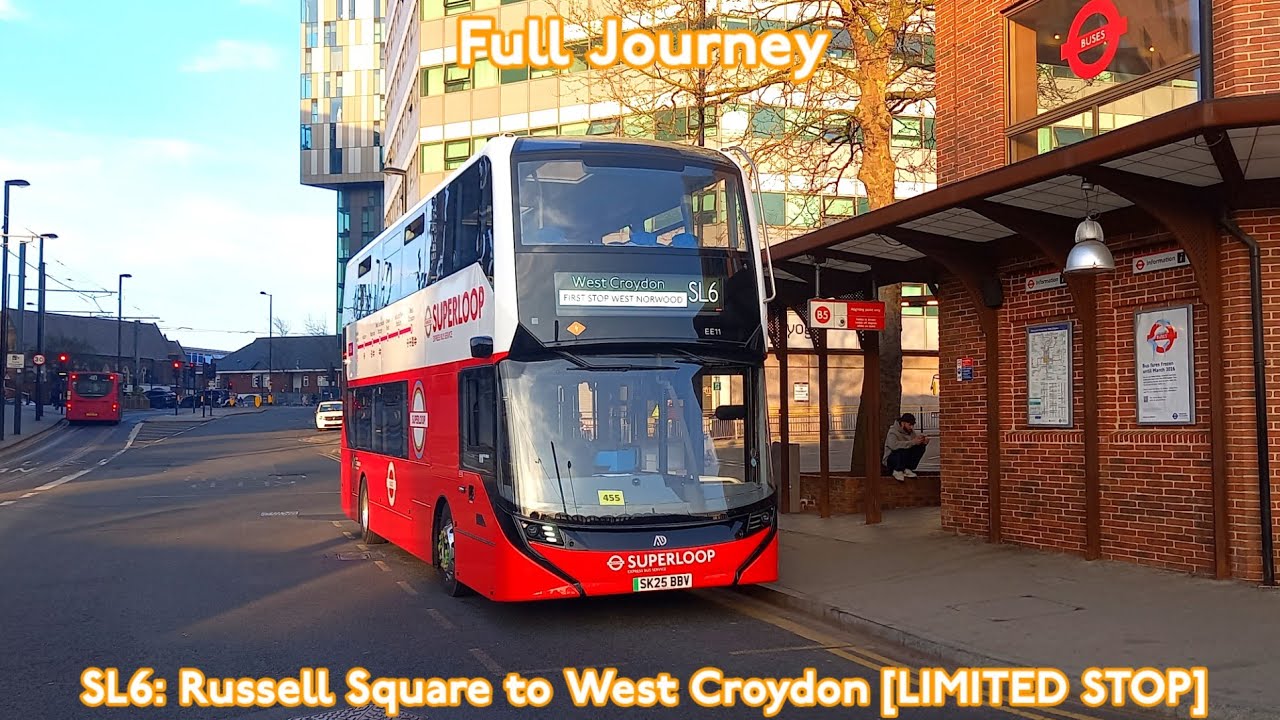 *NEW* Full Journey on Route SL6 | (EE11e) SK25BBV - Russell Square to West Croydon Bus Station