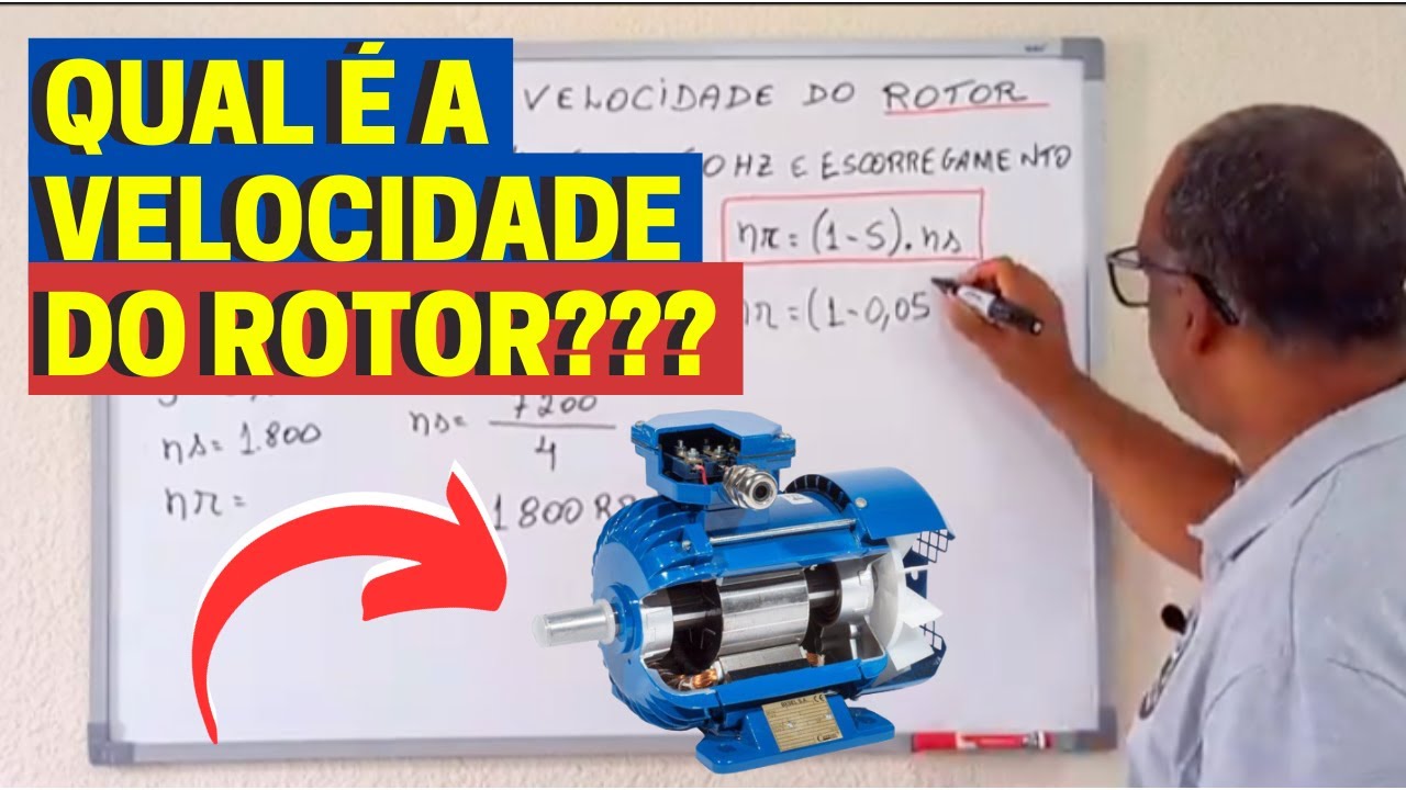 Como calcular a VELOCIDADE do ROTOR do MOTOR TRIFÁSICO