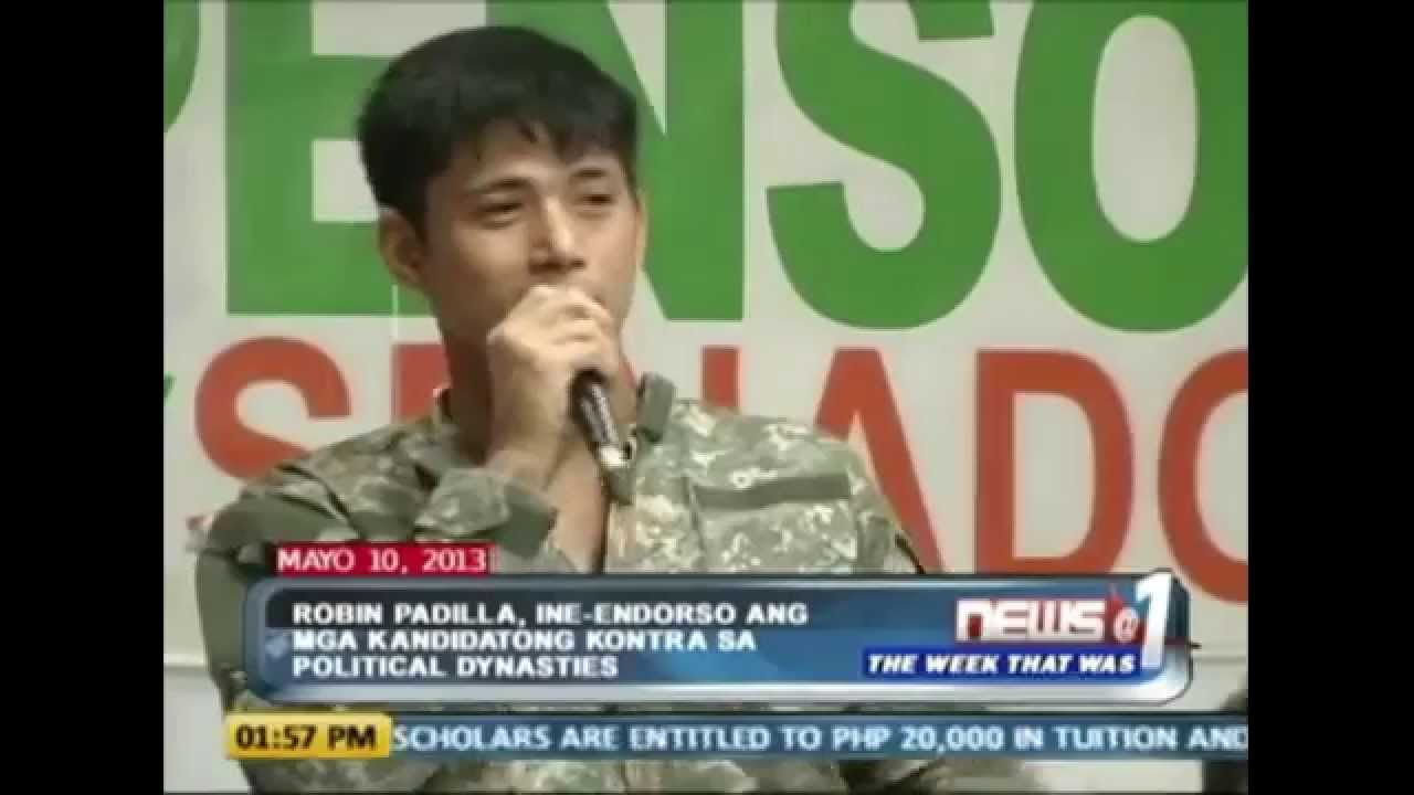 Robin Padilla, ine-endorso ang mga kandidatong kontra sa political dynasties