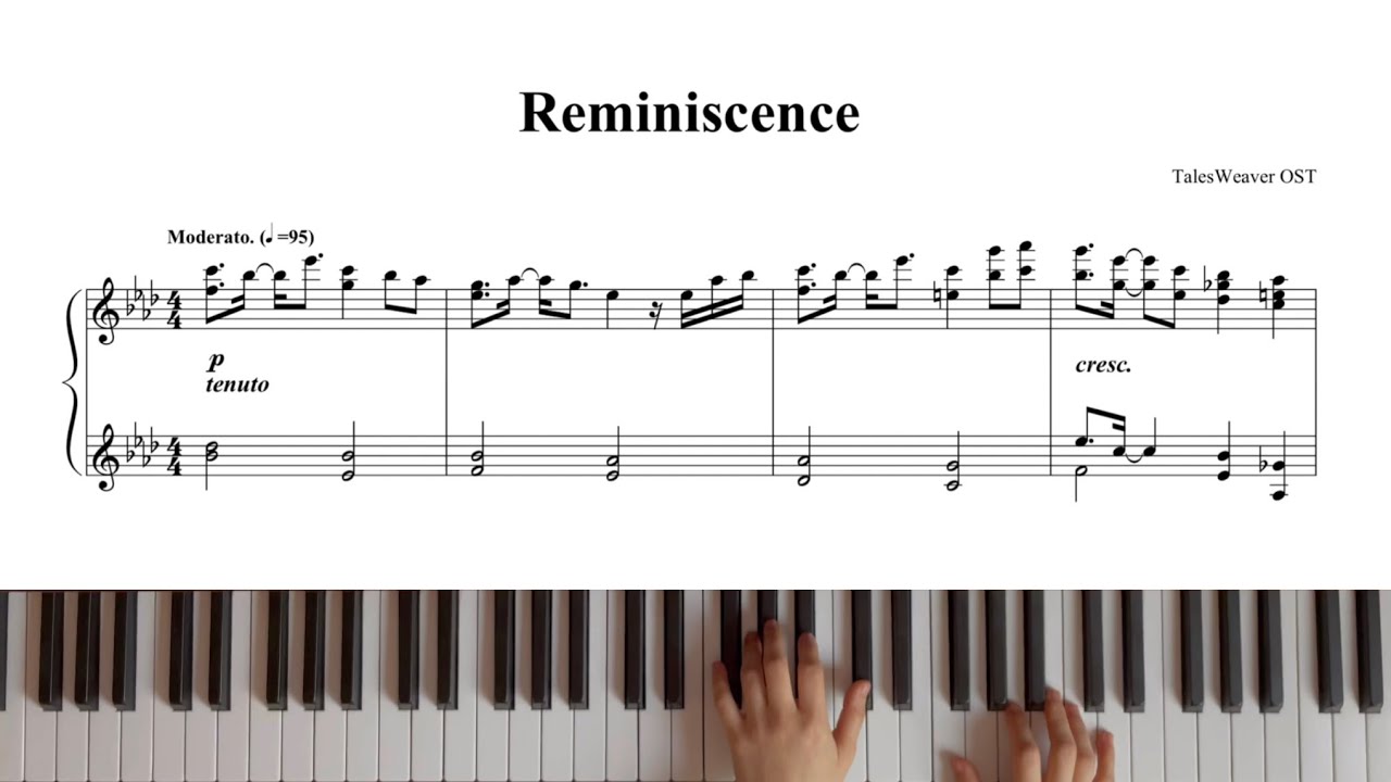 Reminiscence(레미니센스) - 테일즈위버 OST |  Piano cover 피아노커버
