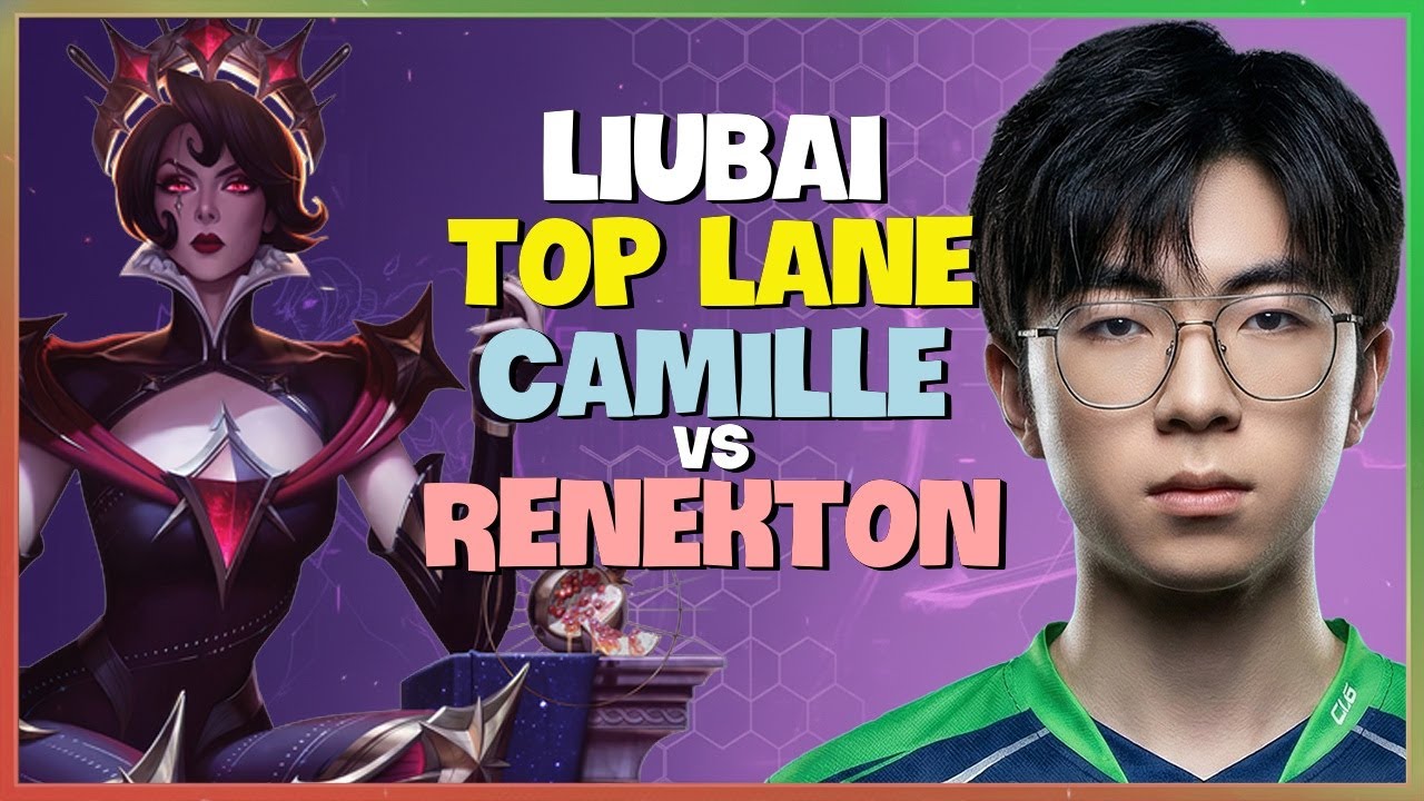Liubai Rank 1 Camille Chinese Challenger Top Lane Outplay Mechanics Engsub