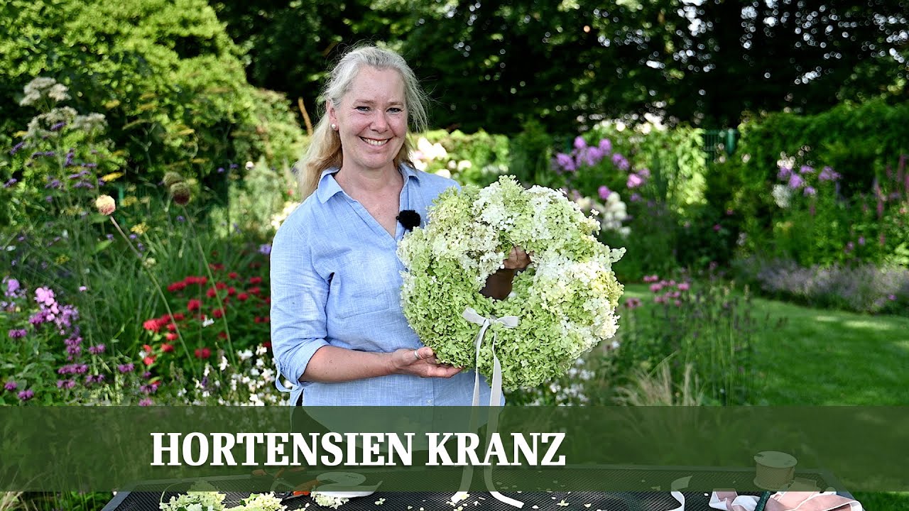 Sommerliche Eleganz: Hortensien-Kranz selbst gestalten