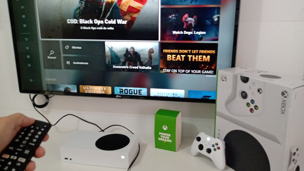 Ligando Seu Xbox Series S na Tv Pela Primeira Vez