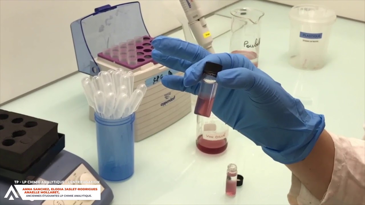 CHIMIE - TP génie analytique : Centrifugation