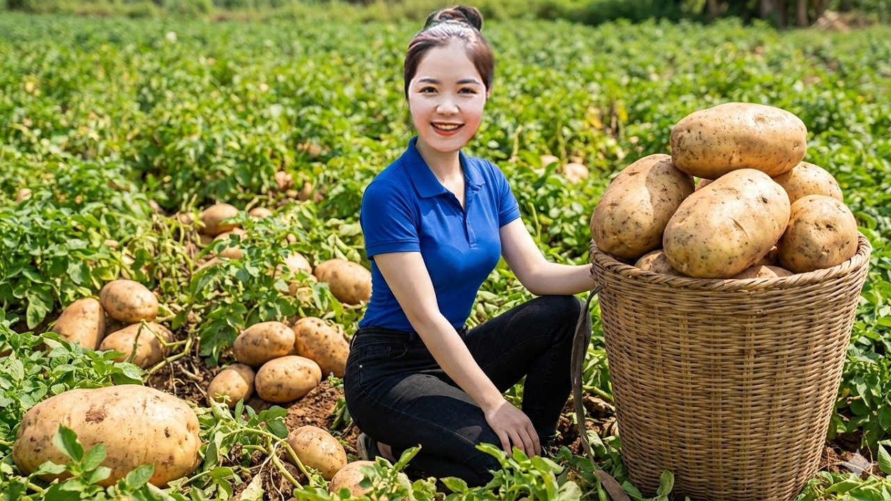 Harvesting 1000+KG of Organic Potatoes &ndash; Healthy Rural Life