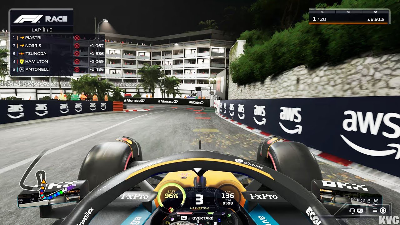 F1 25 - Circuit de Monaco (Monaco Grand Prix - Night Gameplay (PS5 UHD) [4K60FPS]