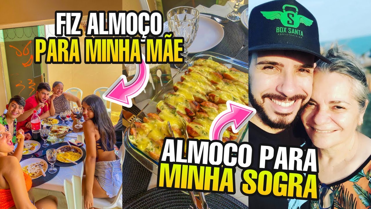 FIZ ALMOÇO PARA MINHA SOGRA PELA PRIMEIRA VEZ E ALMOCEI NA CASA DELA + ALMOÇO PARA MINHA MÃE