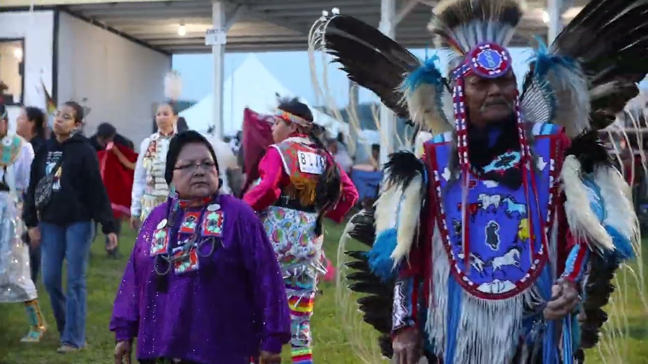 MVI 3935 GGFN Powwow 2023, Intertribal Dancing & Drum Contest Singing... Friday Night