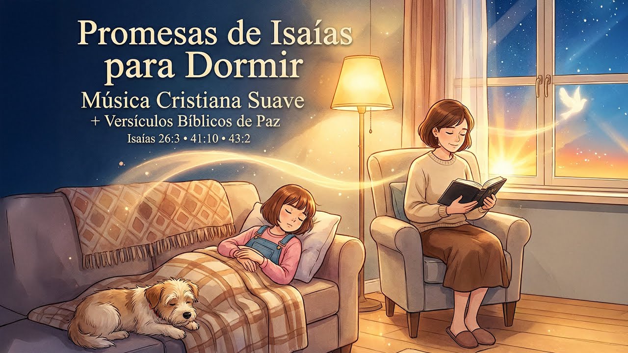 🌜 🙏 Promesas de Isaías para Dormir | Música Cristiana Suave + Versículos Bíblicos de Paz y Consuelo