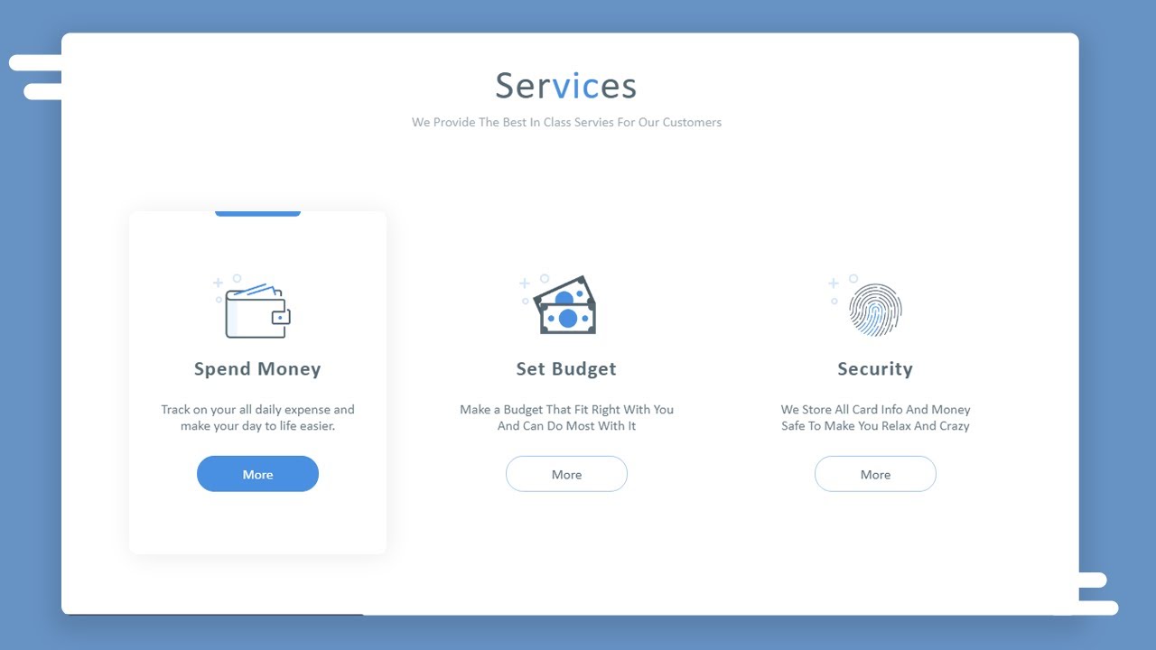 Create Responsive Services Section Using HTML & CSS