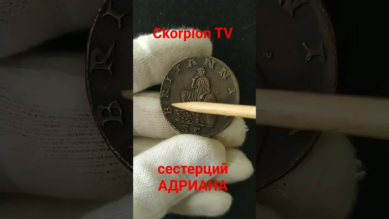 Древне Римская монета сестерций Адриан 117-138 но н.э. #барахолка #скопионтв #денарий