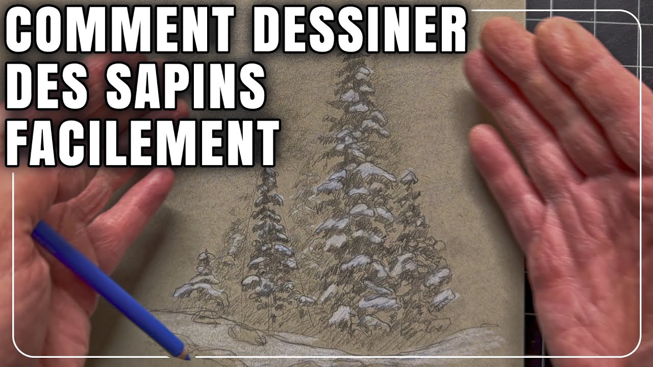 COMMENT DESSINER DES SAPINS FACILEMENT POUR DÉBUTANTS - (ART CLASSE - PEINDRE AVEC LO)