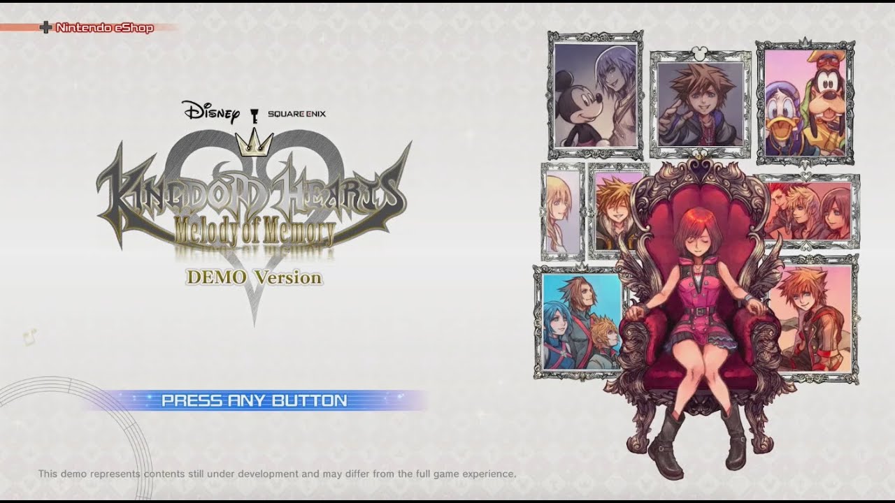 Kingdom Hearts Melody of Memory Demo Footage