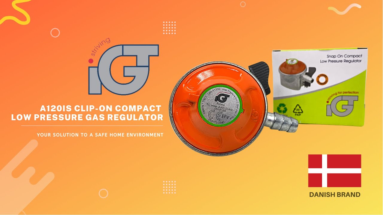 A120IS Compact Clip On Low Pressure Gas Regulator (PRODUCT FEATURE)