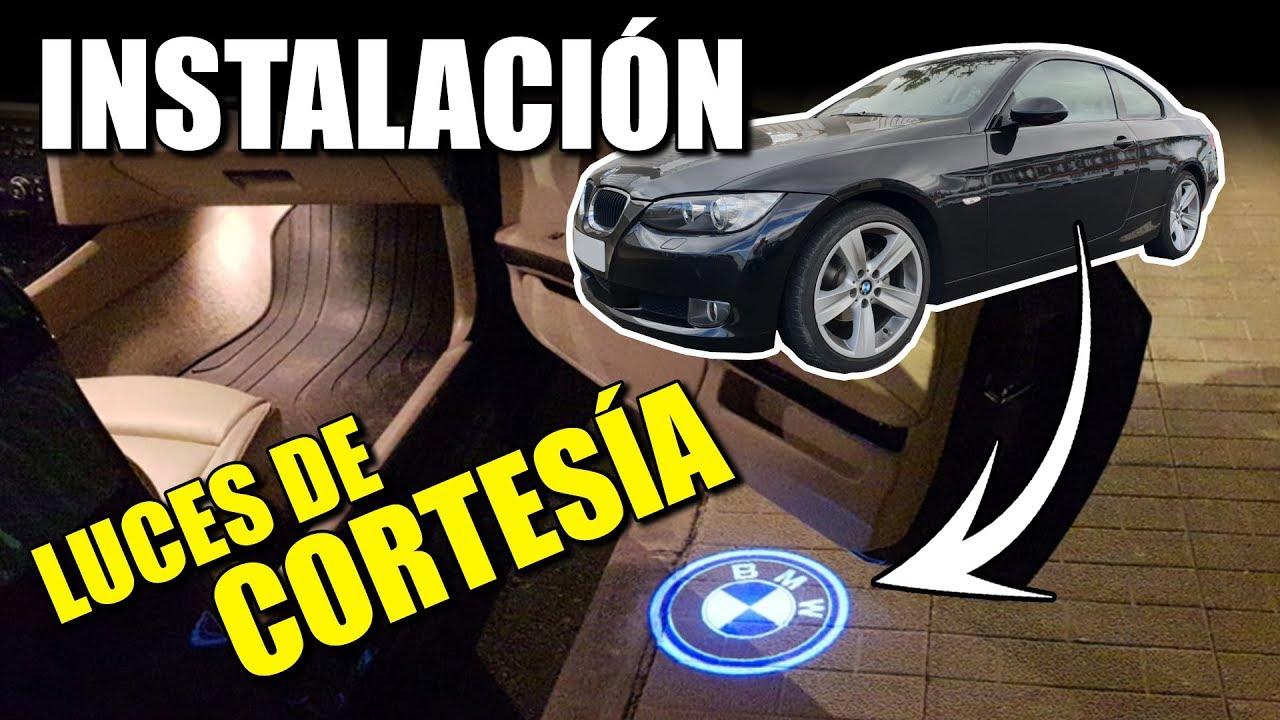 COMO INSTALAR LUCES DE CORTESIA EN EL COCHE (CON LOGO) // EXPLICACIÓN EN BMW E92