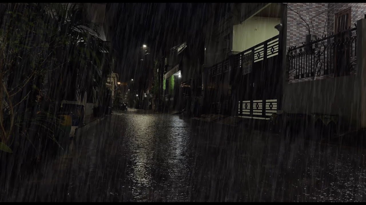 Rainy Season Ambience: A Walk Through a Quiet Village with Umbrella & Natural Rainfall Sounds ASMR