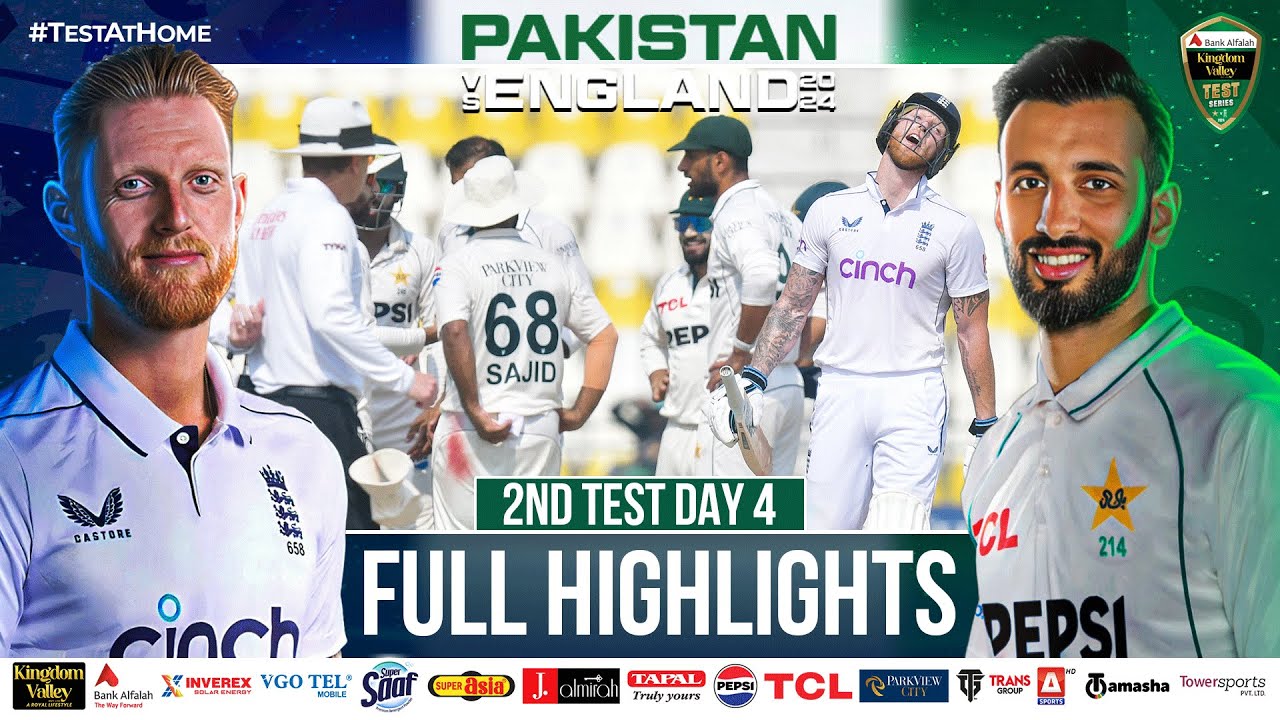 Full Highlights | Pakistan vs England | 2nd Test Day 4 | PCB | M4B1A