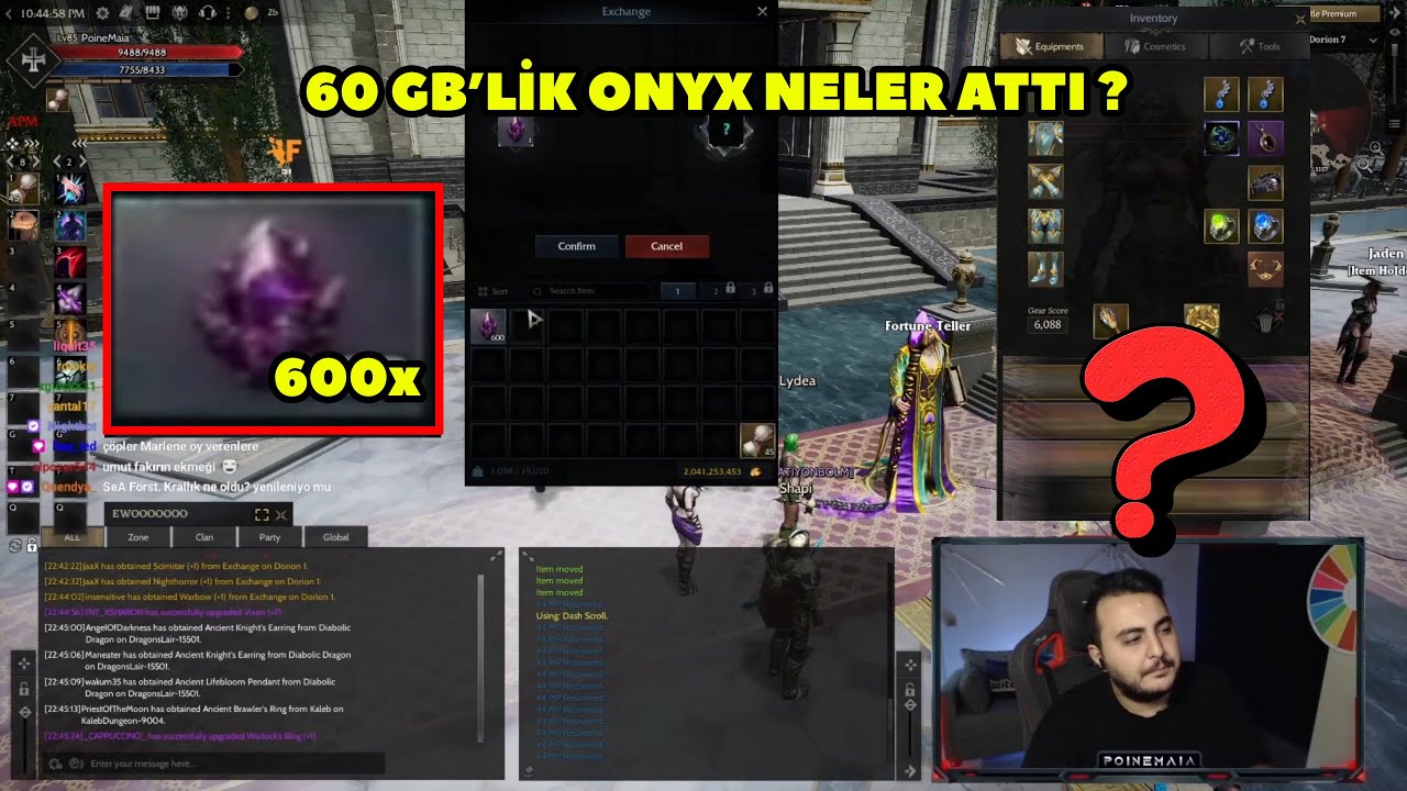 PoineMaia - (Galia) 60 GB Değerinde 600 Adet Onyx Kristal Kırdırıyor ! Rise Online