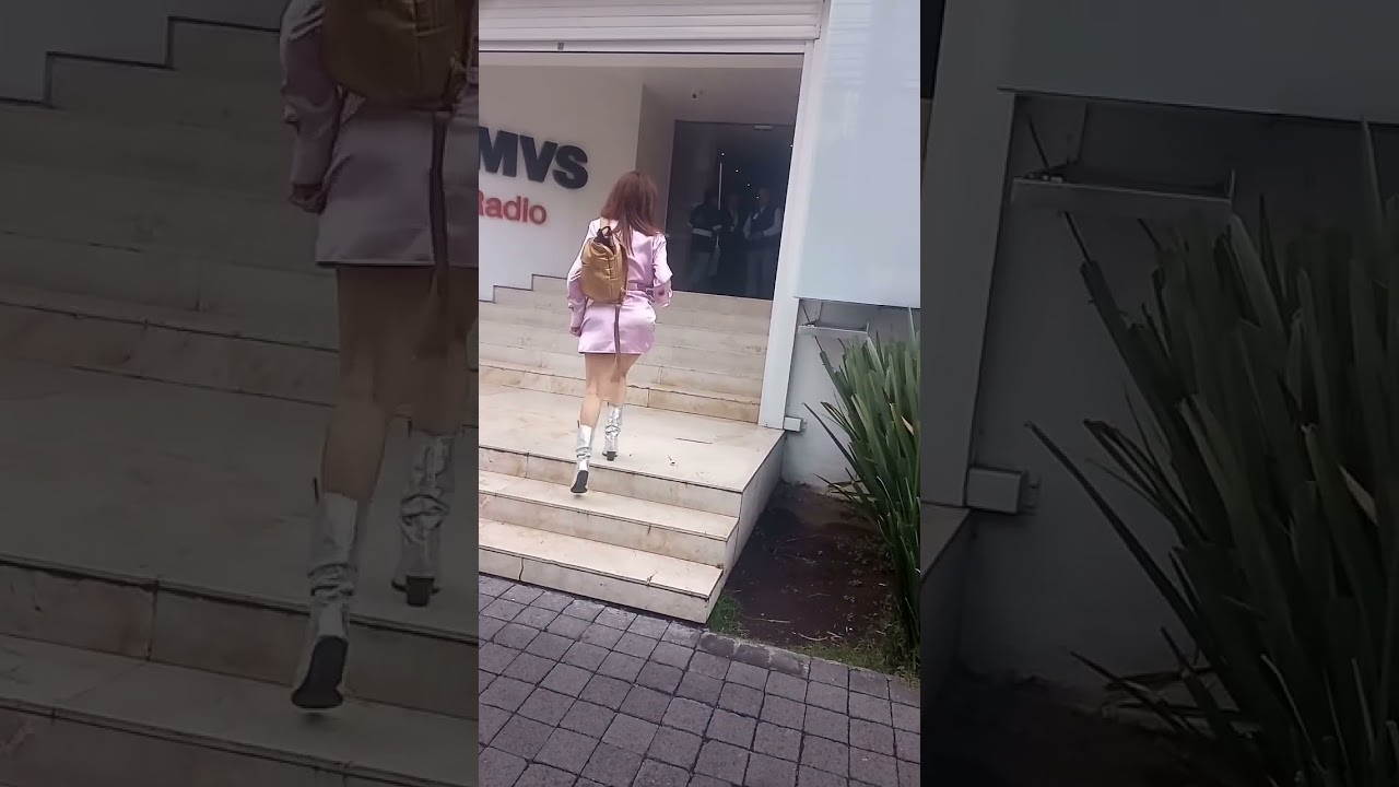 la guapa Ingrid Coronado llegando a su trabajo