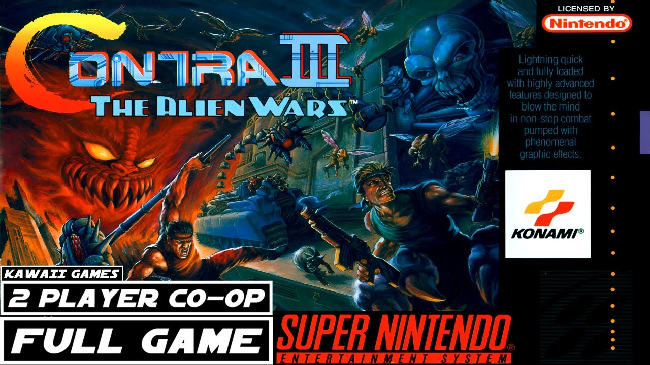 Contra III: The Alien Wars 2 PLAYER CO-OP [SNES] Longplay Walkthrough Full Movie Game [4K60ᶠᵖˢ UHD🔴]