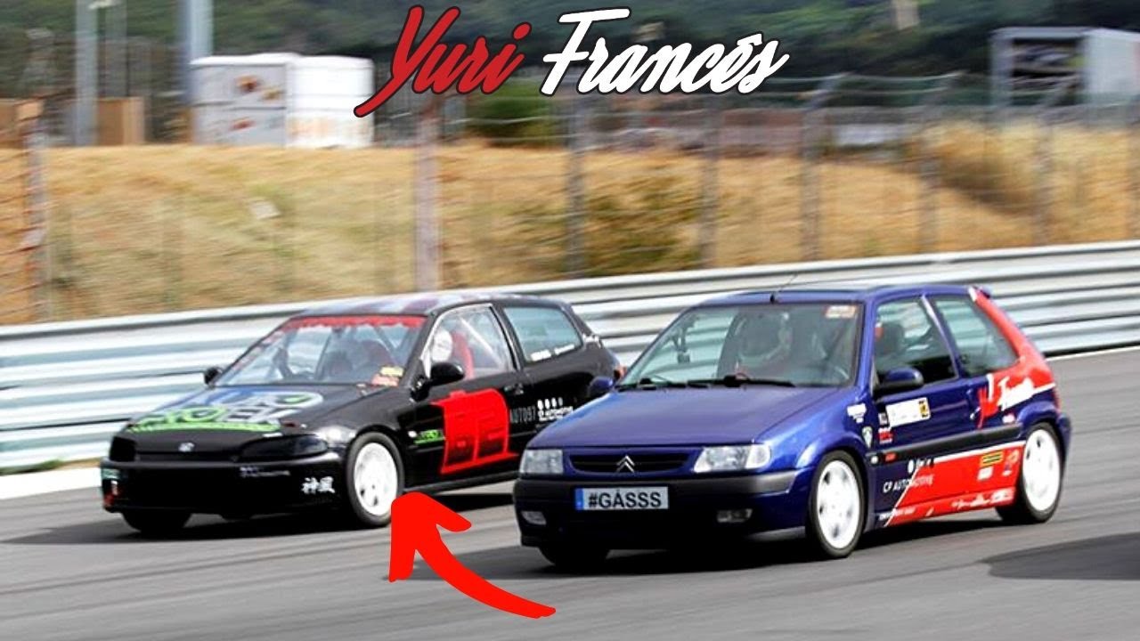 Saxo Cup VS Civic VTi . Estava tudo a Correr bem até REBENTAR o PNEU ao CIVIC